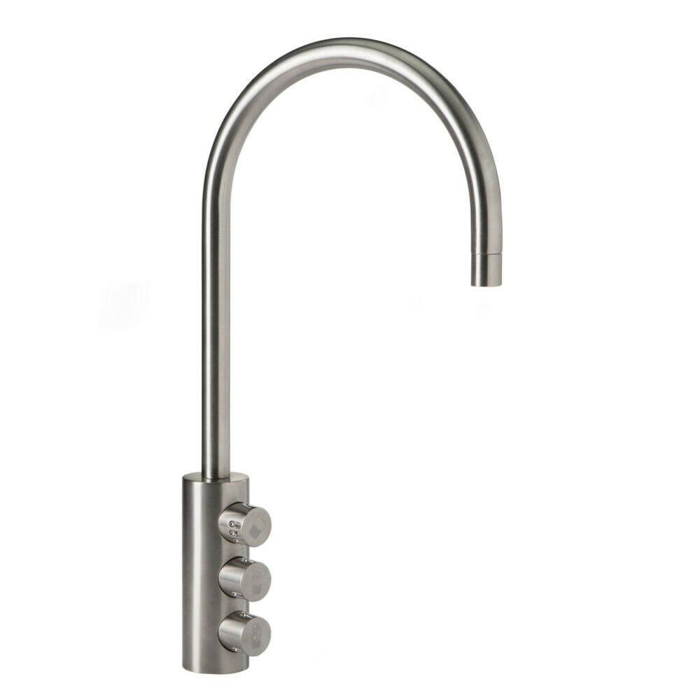 3-Wege-Sodaarmatur GM 6180M.390 Edelstahl Optik