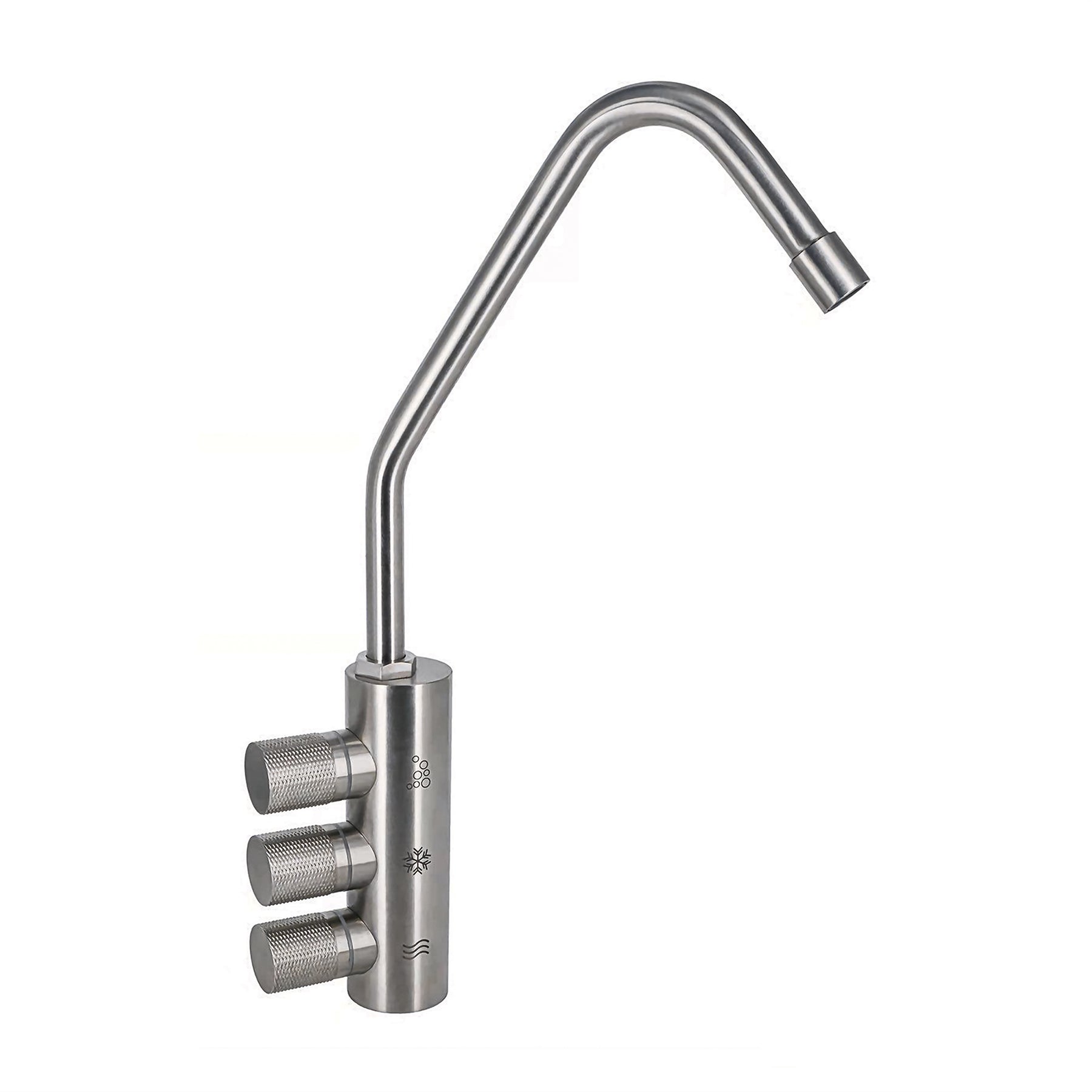 SPRUDELUX® POWER SODA Untertisch-Tafelwassersystem – Wassersprudler mit 3-Wege-Armatur DELTA INOX & 2 kg CO2-Flasche – Sprudelwasser direkt aus dem Wasserhahn