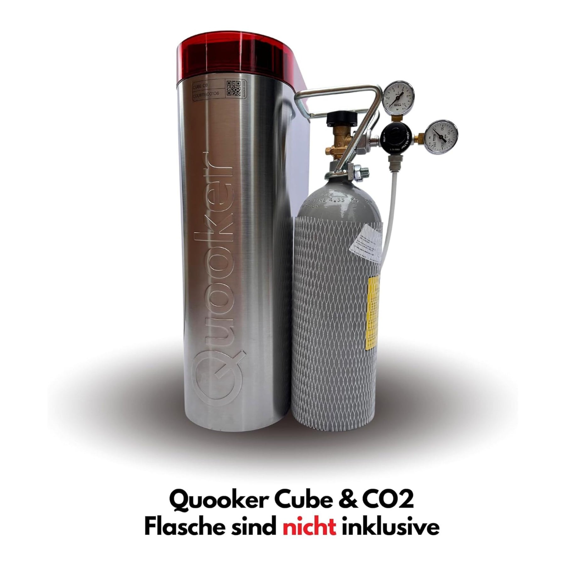 CO2 Druckminderer für Mehrwegflaschen inkl. Connector geeignet für Quooker