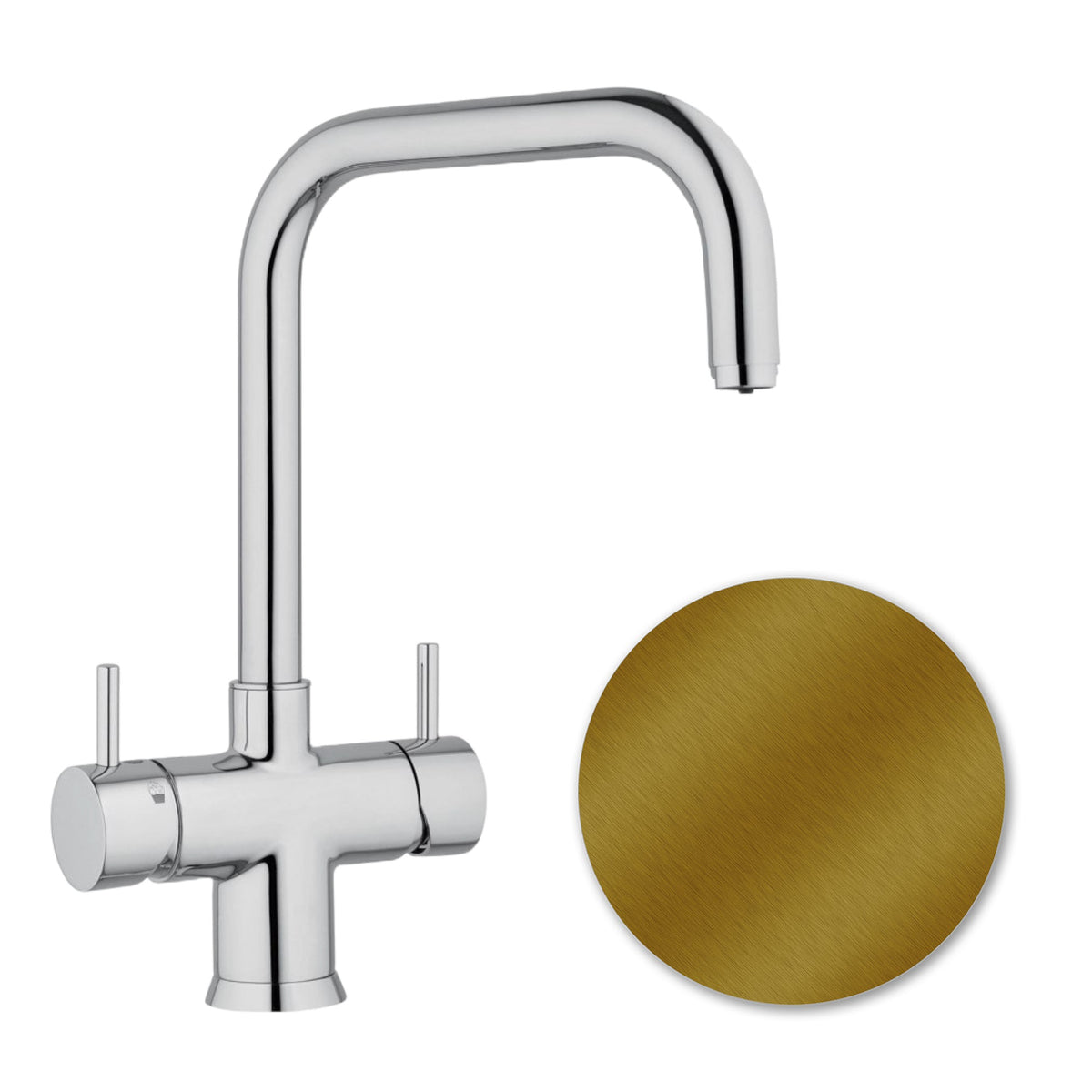 Designer 5-Wege-Wasserhahn NOBIUS U-Auslauf BRONZE