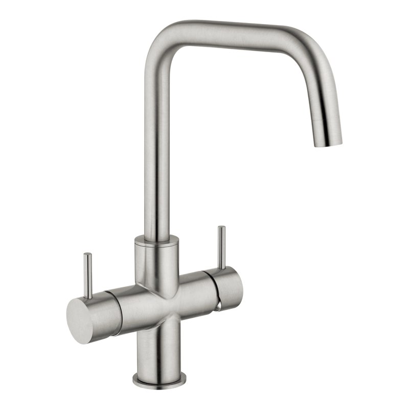 5 Wege Wasserhahn ESTETICA Edelstahl Massiv