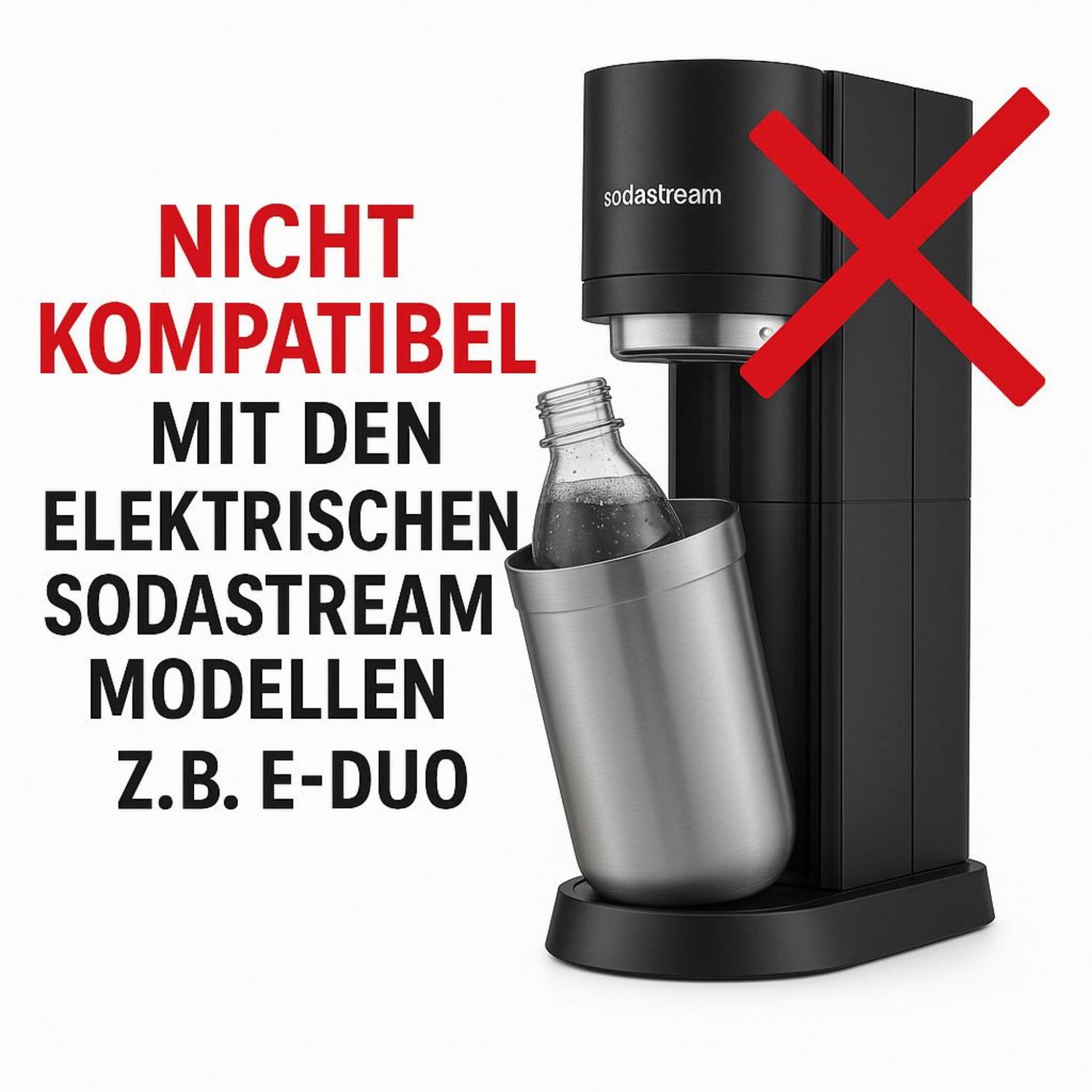 Adapter-Hochdruckschlauch für größere CO2 Flaschen geeignet für Wassersprudler SODASTREAM DUO QUICK CONNECT QC, Art und Terra