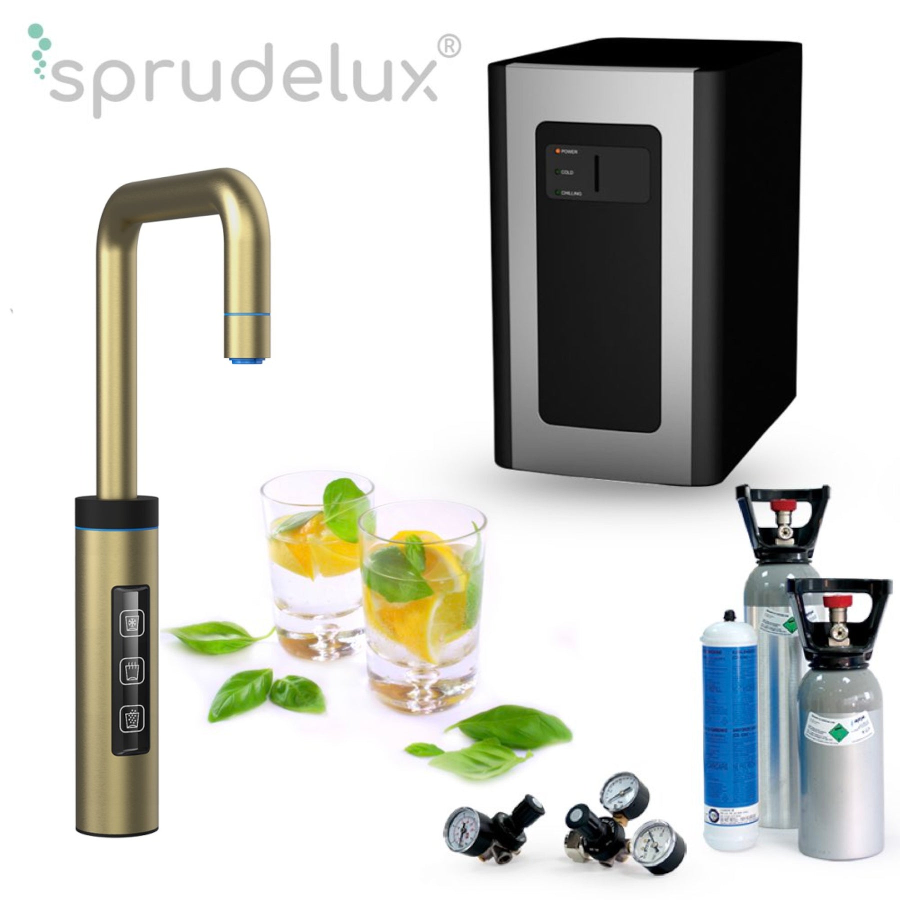 Untertisch-Tafelwasseranlage SPRUDELUX® BLUE DIAMOND inklusive Filtereinheit
