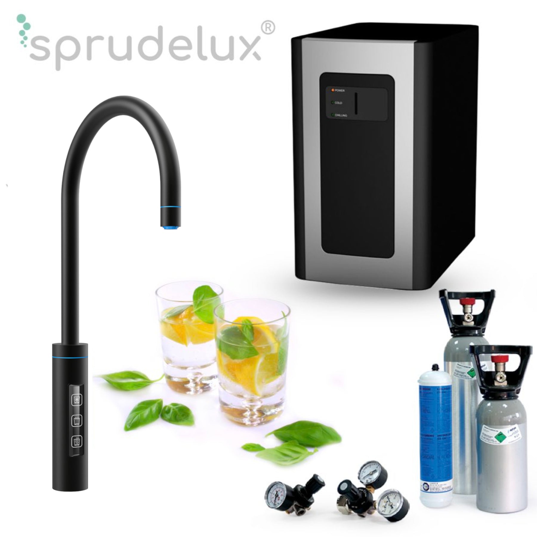 Untertisch-Tafelwasseranlage SPRUDELUX® BLUE DIAMOND inklusive Filtereinheit