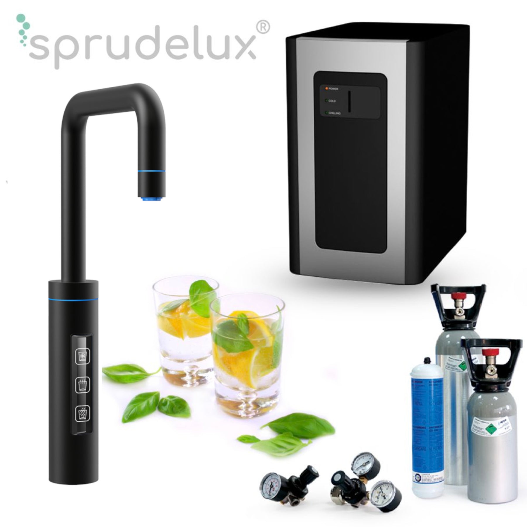 Untertisch-Tafelwasseranlage SPRUDELUX® BLUE DIAMOND inklusive Filtereinheit
