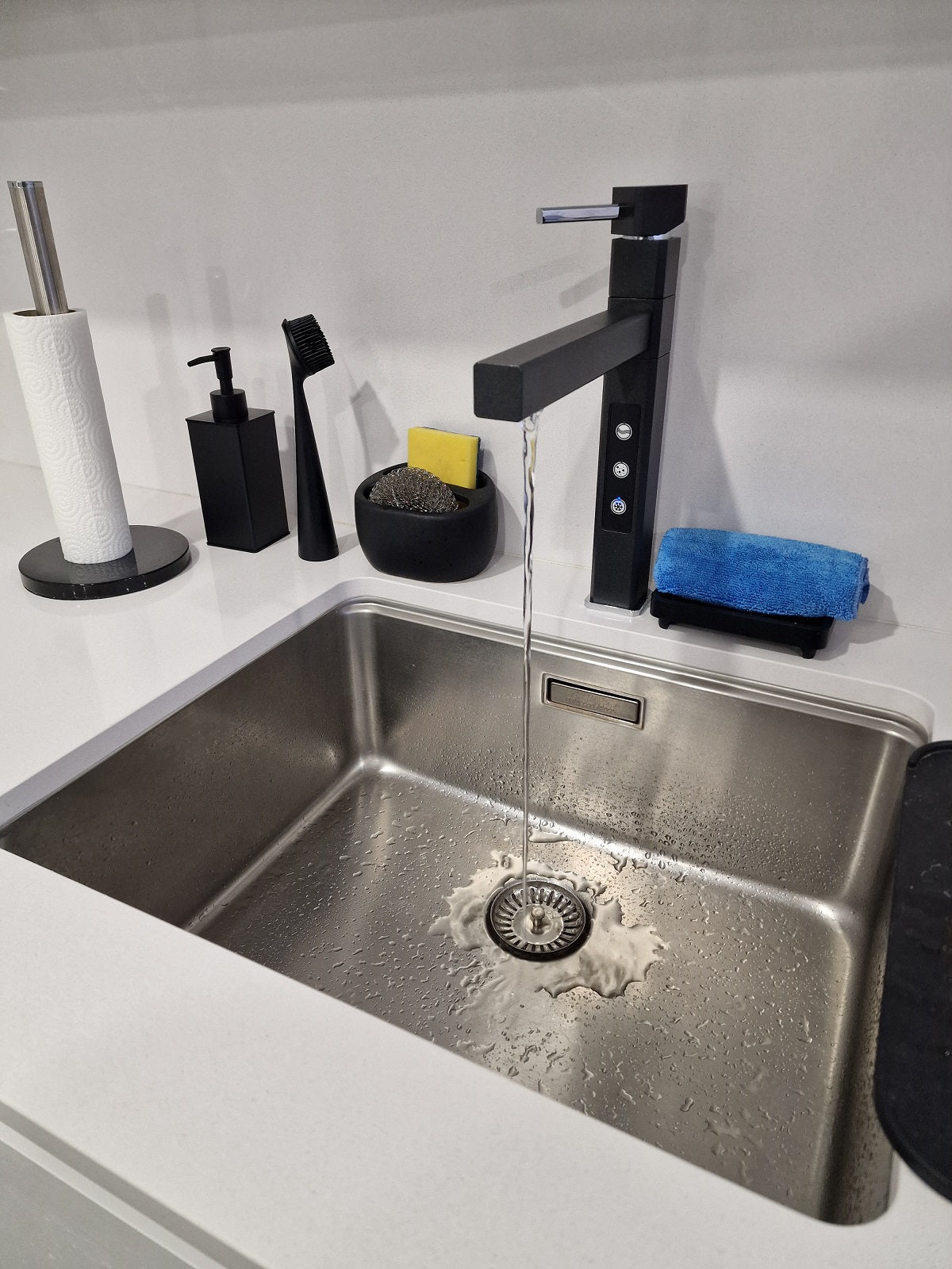 Designer 5-Wege-Wasserhahn STRATOS, Onyx