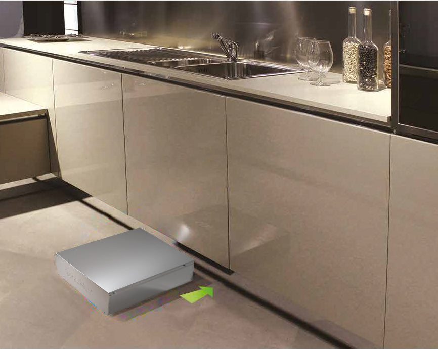 SPRUDELUX® Untertisch-Trinkwassersystem INOX ULTRA FLAT WiFi inkl. 5-Wege-Armatur NOBIUS L-Auslauf
