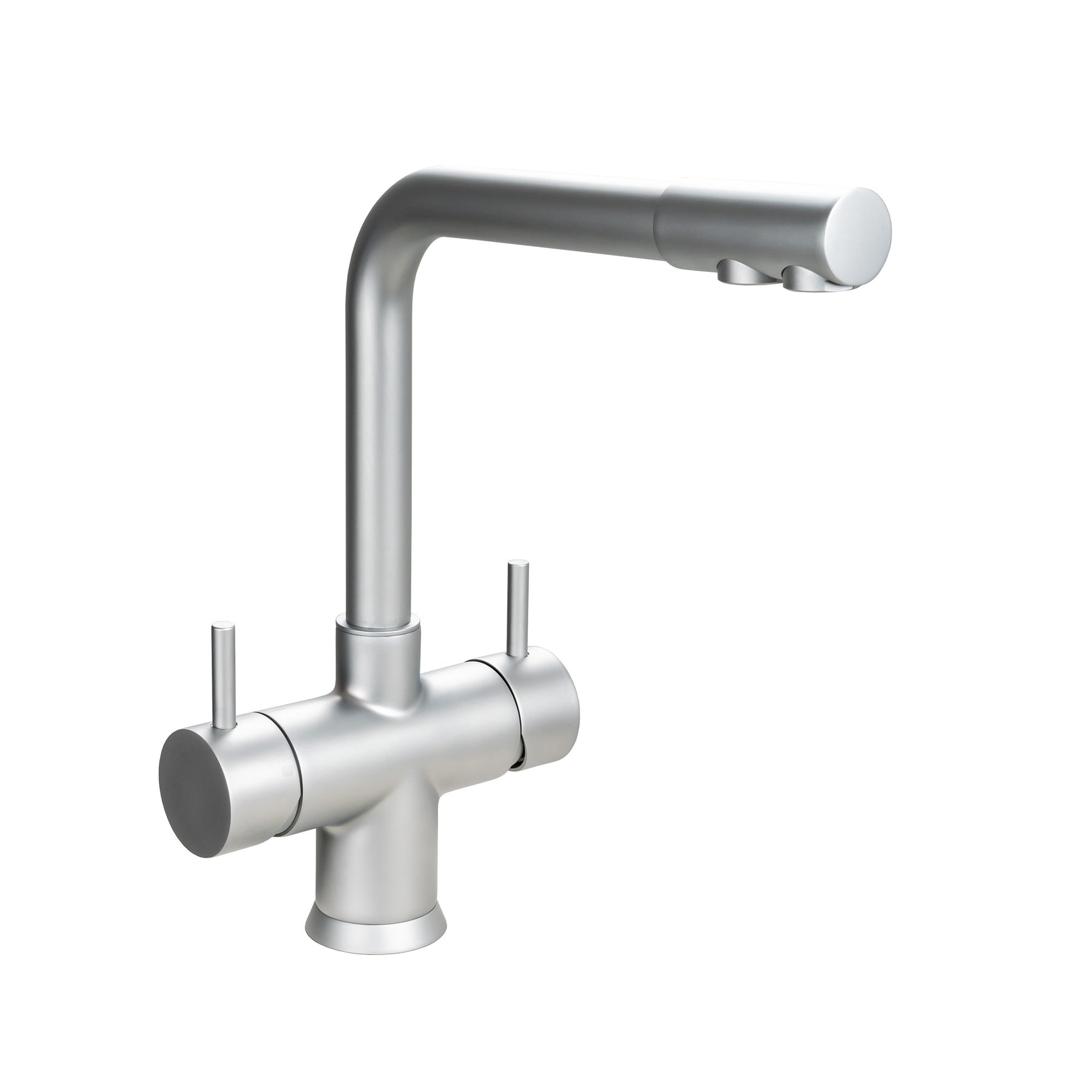 SPRUDELUX® Untertisch-Trinkwassersystem INOX ULTRA FLAT WiFi inkl. 5-Wege-Armatur NOBIUS L-Auslauf