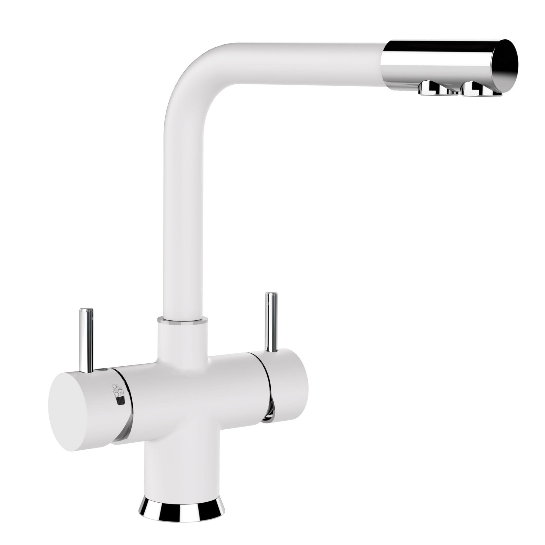 SPRUDELUX® Untertisch-Trinkwassersystem INOX ULTRA FLAT WiFi inkl. 5-Wege-Armatur NOBIUS L-Auslauf