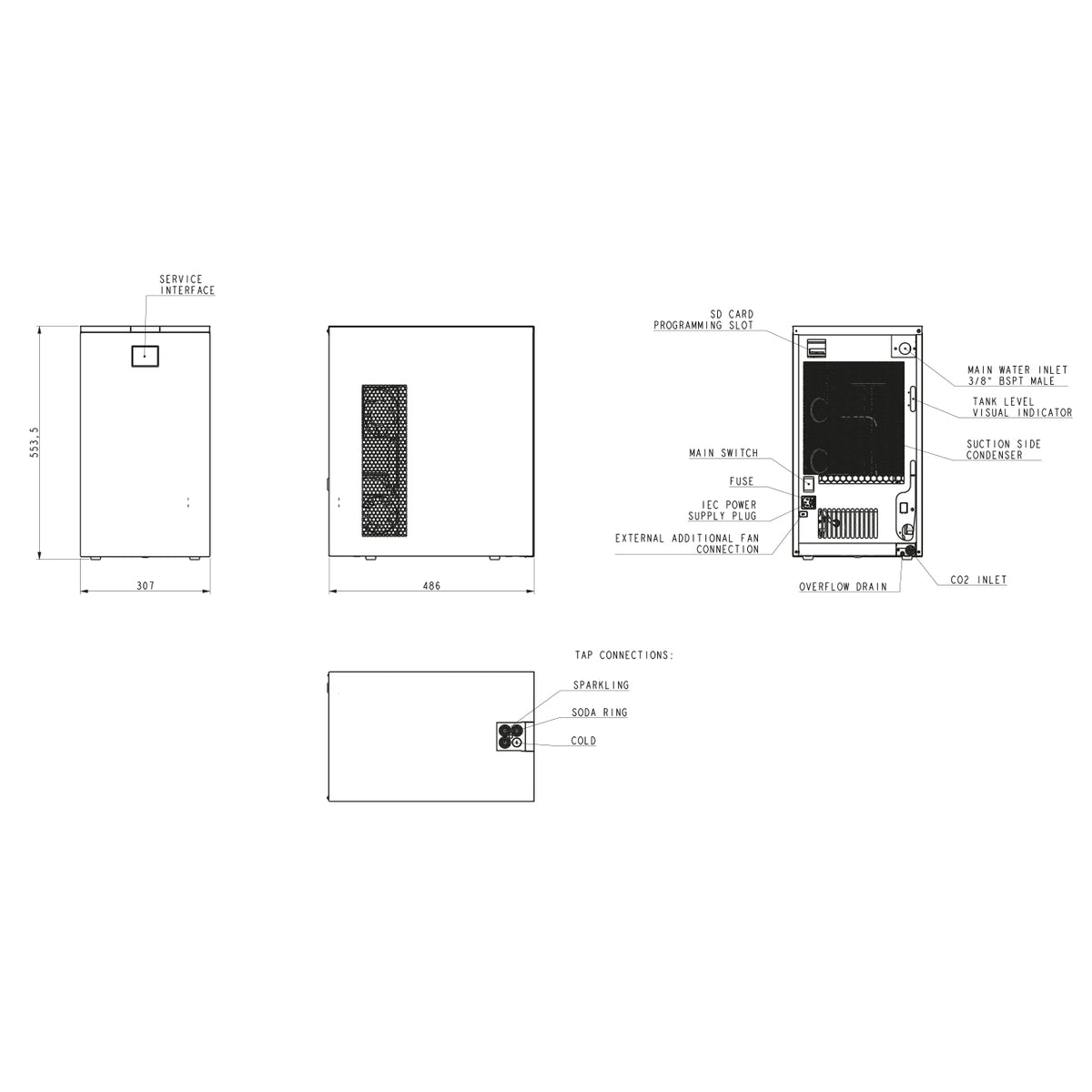Untertisch-Trinkwassersystem SPRUDELUX® QUANTUM 90 / 150 Liter / Stunde; mechanisch