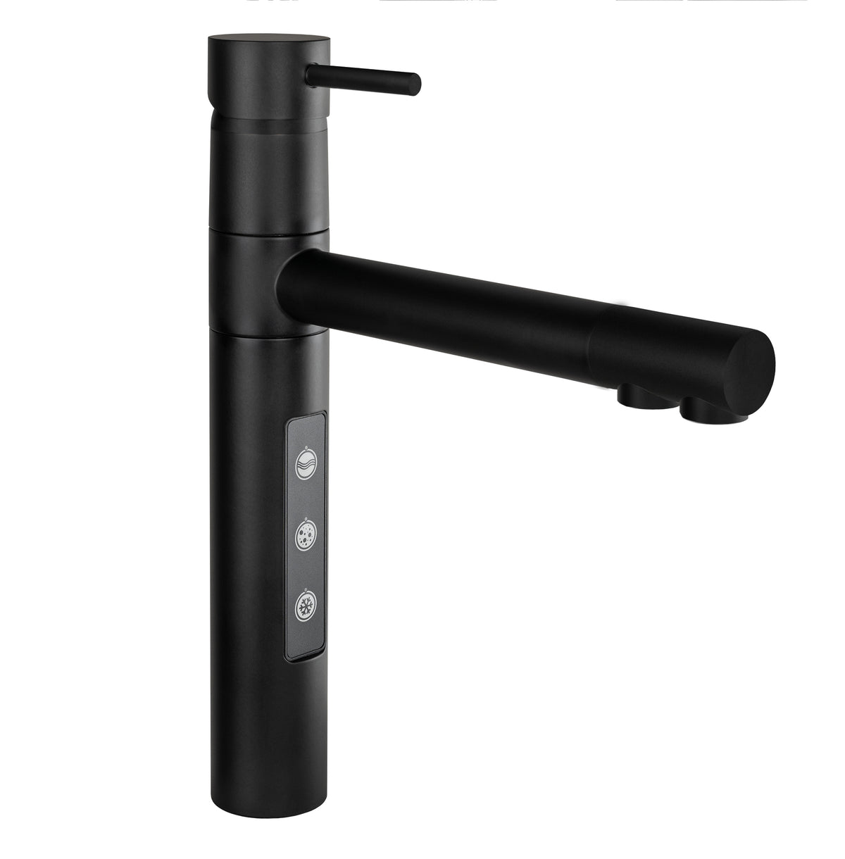 Designer 5-Wege-Wasserhahn STELLA, FULL_BLACK geeignet für Sprudelwasser