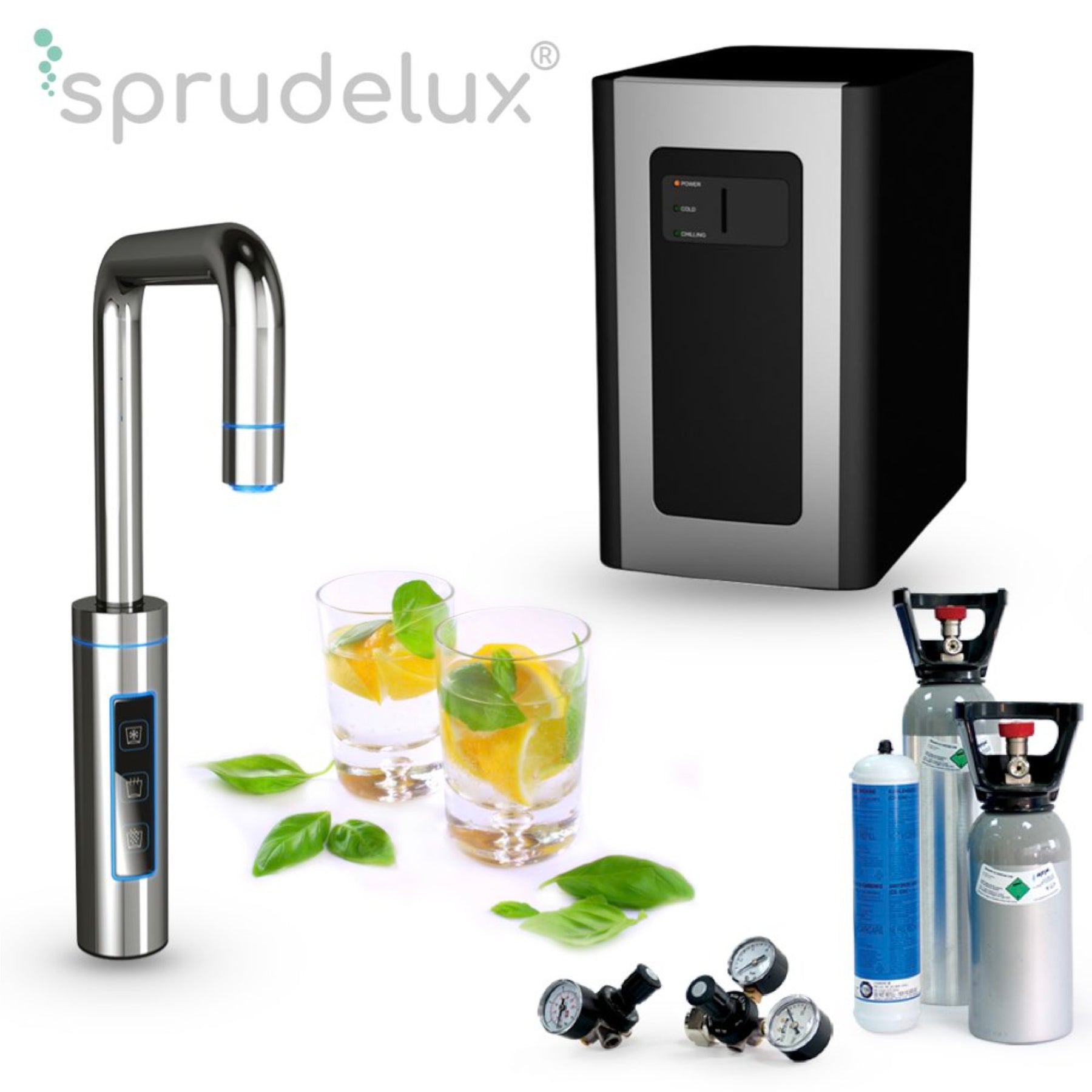 Untertisch-Tafelwasseranlage SPRUDELUX® BLUE DIAMOND inklusive Filtereinheit