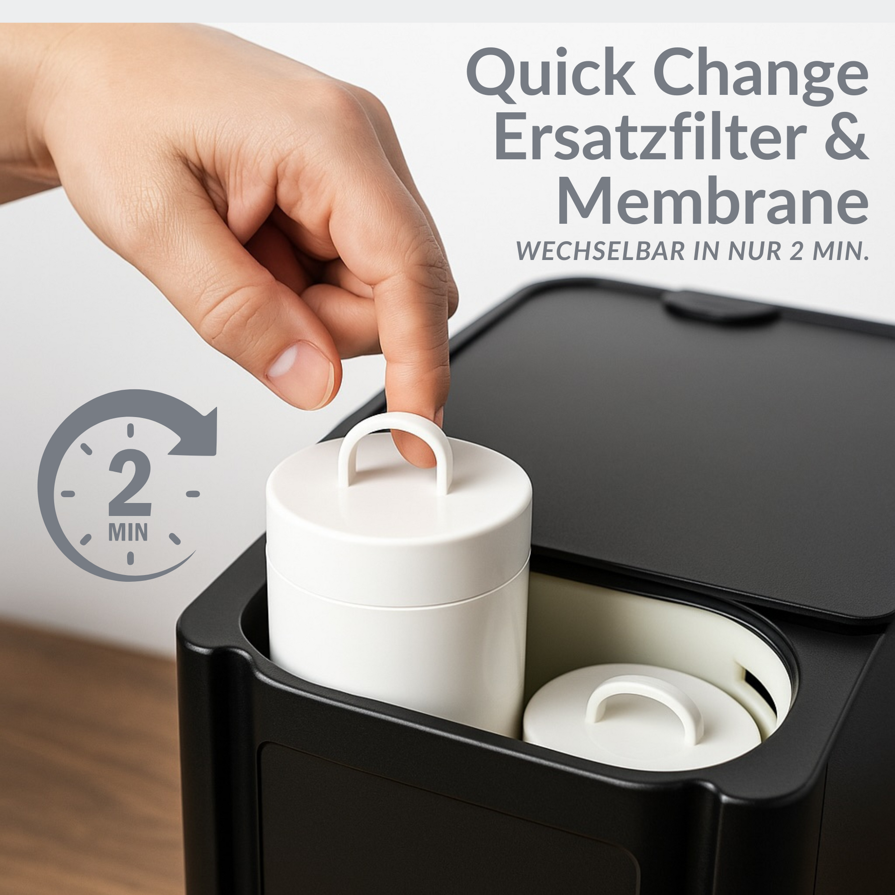 SPRUDELUX SUPREME – Premium Tafelwasseranlage mit Umkehrosmose, CO2 & Heißwasserfunktion – Wasserspender mit Filter & UVC-Technologie – Festwasseranschluss