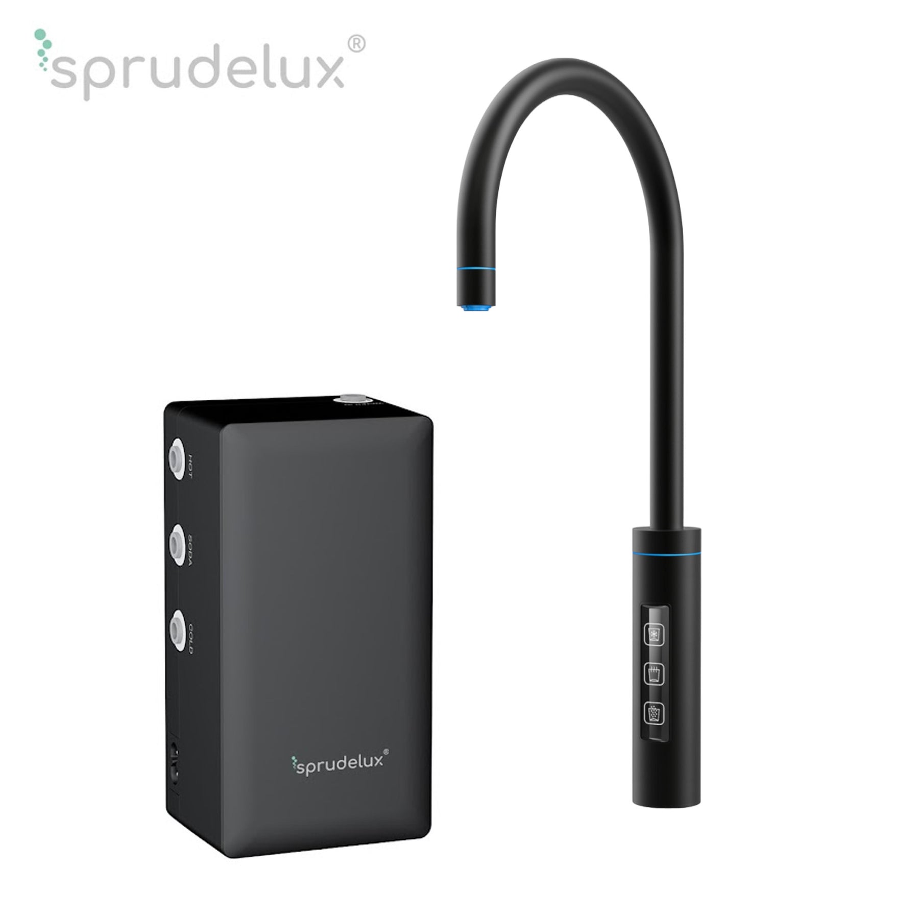 SPRUDELUX® 3-Wege-Touch-Armatur inkl. Controller für viele Untertisch-Tafelwasseranlagen