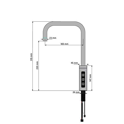 SPRUDELUX® 3-Wege-Touch-Armatur inkl. Controller für viele Untertisch-Tafelwasseranlagen