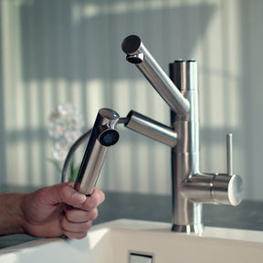 5-Wege-Wasserhahn mit ausziehbarer Brause CUCINA IDEALE Chrom