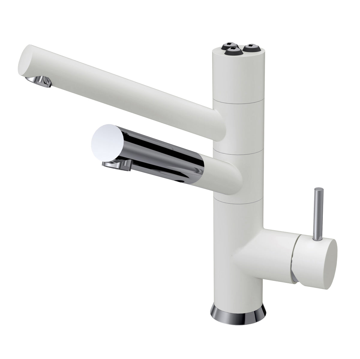 5-Wege-Wasserhahn CUCINA IDEALE bianco mit ausziehbarer Duschbrause