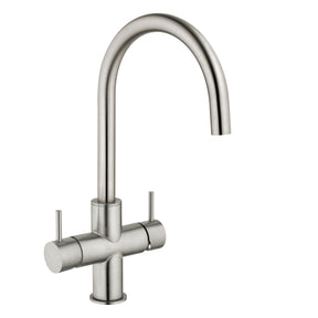 5-Wege-Wasserhahn CUCINA UNICA in Edelstahl massiv