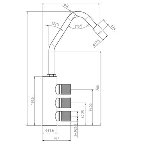 SPRUDELUX® POWER SODA Untertisch-Tafelwassersystem – Wassersprudler mit 3-Wege-Armatur DELTA INOX & 2 kg CO2-Flasche – Sprudelwasser direkt aus dem Wasserhahn