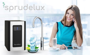 Untertisch-Tafelwasseranlage SPRUDELUX® BLUE DIAMOND inklusive 5-Wege-Armatur