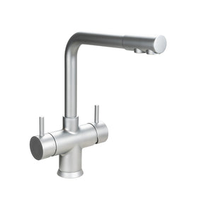 SPRUDELUX® Untertisch-Trinkwassersystem INOX ULTRA FLAT WiFi inkl. 5-Wege-Armatur NOBIUS L-Auslauf