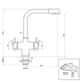 SPRUDELUX® Untertisch-Trinkwassersystem INOX ULTRA FLAT WiFi inkl. 5-Wege-Armatur NOBIUS L-Auslauf