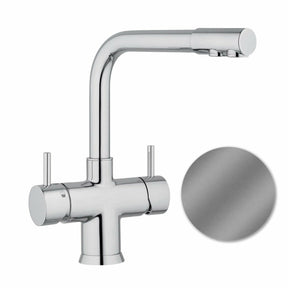 SPRUDELUX® Untertisch-Trinkwassersystem INOX ULTRA FLAT WiFi inkl. 5-Wege-Armatur NOBIUS L-Auslauf