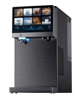 SPRUDELUX PRO TOUCH – Premium Tafelwasseranlage mit Umkehrosmose, Sprudel- & Heißwasserfunktion – Wasserspender mit UVC-Technologie – Festwasseranschluss / Tank