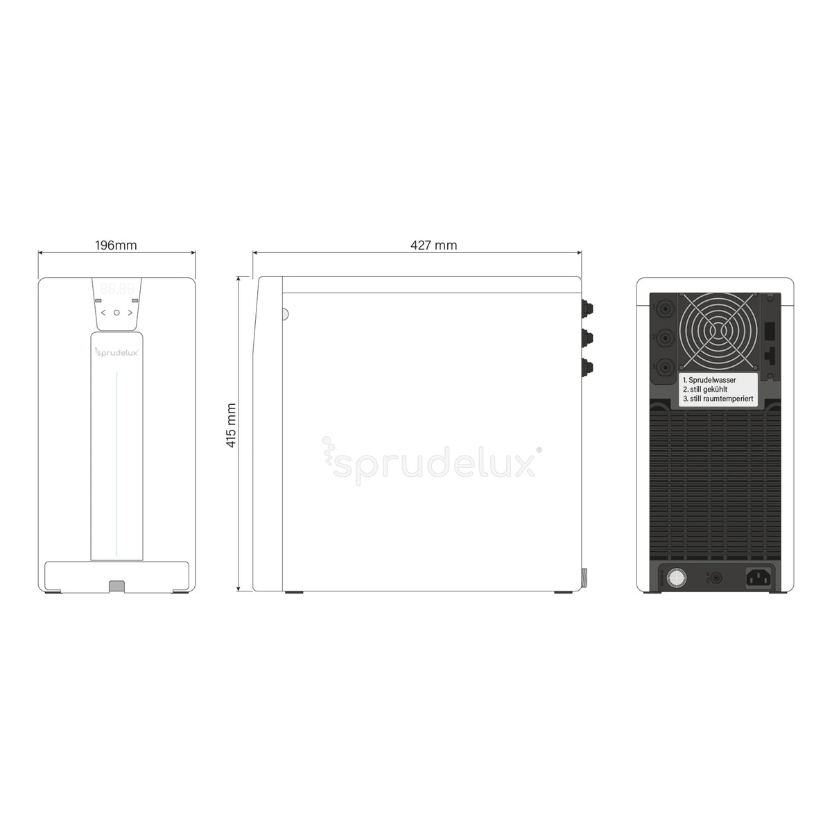 Untertisch-Trinkwassersystem SPRUDELUX® POWER SODA Umkehrosomse Grundgerät mechanisch