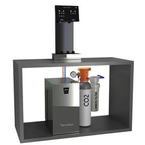 Anschluss mit Doppelauslasarmatur Untertisch-Trinkwassersystem SPRUDELUX® QUANTUM 90 / 150 Liter / Stunde; mechanisch