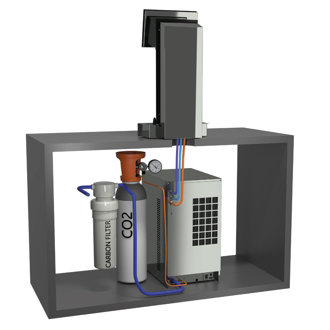 Untertisch-Trinkwassersystem SPRUDELUX® QUANTUM 90 / 150 Liter / Stunde; mechanisch