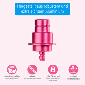 Adapter-Hochdruckschlauch + 2 kg CO2 Eigentumsflasche gefüllt geeignet für Wassersprudler SODASTREAM DUO QUICK CONNECT QC, Art und Terra