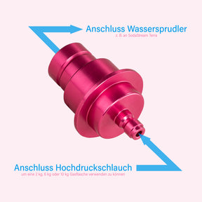 Adapter-Hochdruckschlauch + 2 kg CO2 Eigentumsflasche gefüllt geeignet für Wassersprudler SODASTREAM DUO QUICK CONNECT QC, Art und Terra