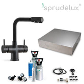 SPRUDELUX® Untertisch-Trinkwassersystem INOX ULTRA FLAT WiFi inkl. 5-Wege-Armatur NOBIUS L-Auslauf