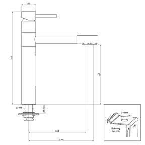 Designer 5-Wege-Wasserhahn STELLA RAME