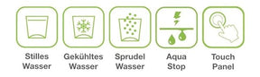 Untertisch-Tafelwasseranlage SPRUDELUX® BLUE DIAMOND inklusive 5-Wege-Armatur