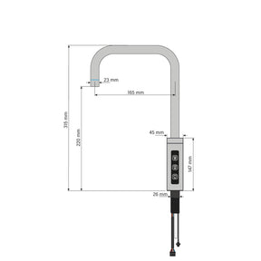 SPRUDELUX 3-Wege-Touch-Armatur Chrom für Untertisch-Tafelwasseranlagen