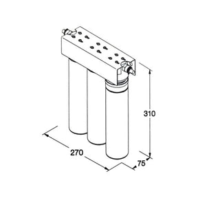 SPRUDELUX® Untertisch-Trinkwassersystem INOX ULTRA FLAT WiFi inkl. 5-Wege-Armatur NOBIUS L-Auslauf