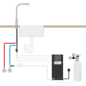 Untertisch-Trinkwassersystem SPRUDELUX® POWER Umkehrosmose Grundgerät; mechanisch