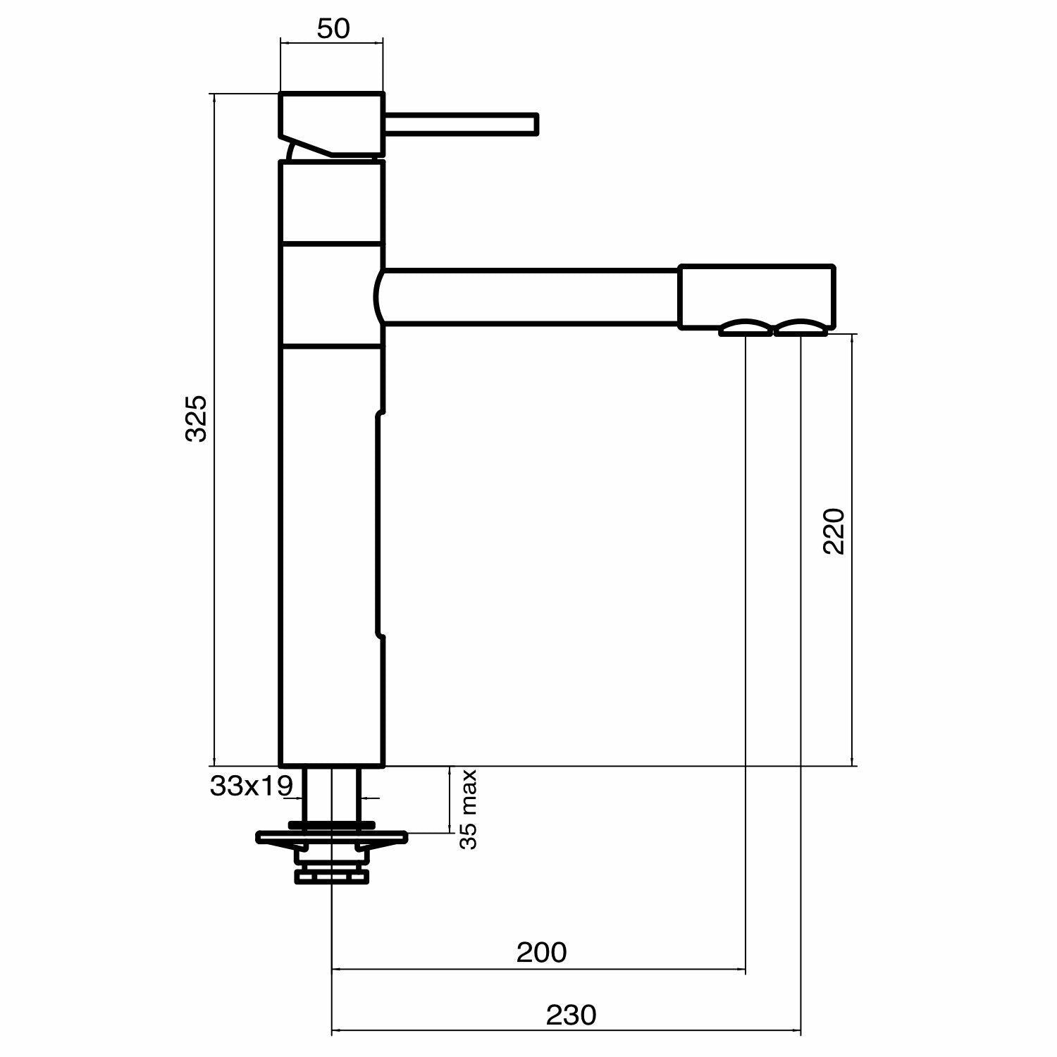 Untertisch-Trinkwassersystem INOX inkl. 5-Wege-Armatur STELLA