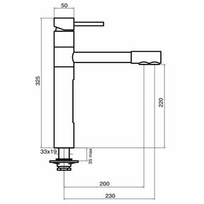 Untertisch-Trinkwassersystem INOX inkl. 5-Wege-Armatur STELLA
