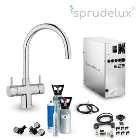 Untertisch-Trinkwassersystem SPRUDELUX Inox Inkl. 5-Wege-Wasserhahn
