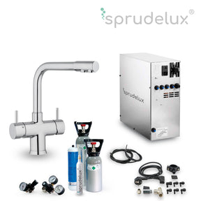 Untertisch-Trinkwassersystem SPRUDELUX Inox Inkl. 5-Wege-Wasserhahn