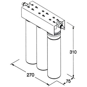 FT-Line 3 Wasserfilter technische Zeichnung