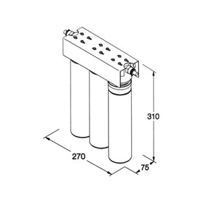 FT LINE-3 Aktivkohle Wasserfilter System mit UF Filtration