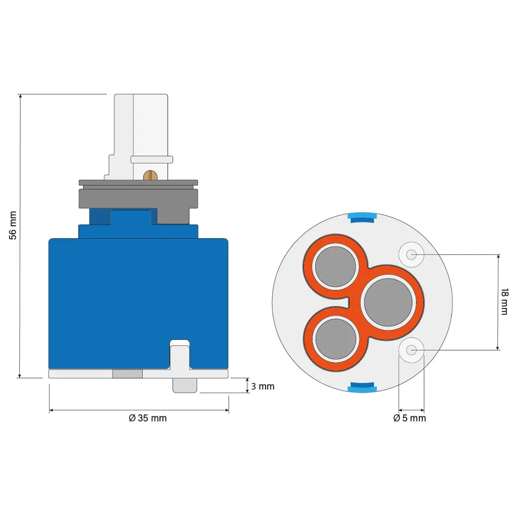 Kartusche Bereich Mischwasser K-W-Wasser für 3-Wege-Armatur BLANCO3.webp