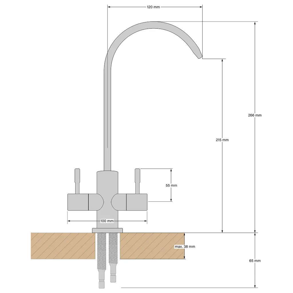 2-Wege-Armatur TWISTER 2.0 in Edelstahl Massiv2.webp