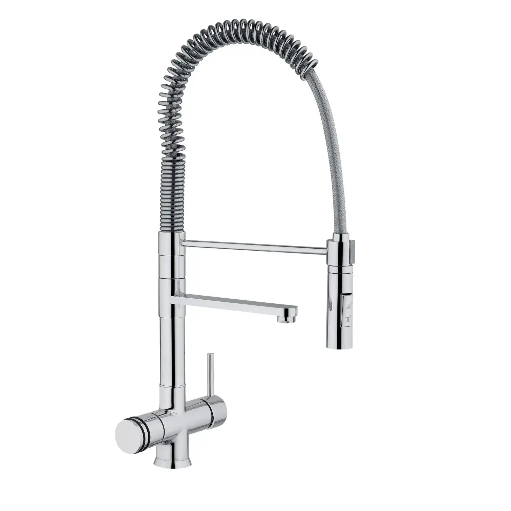 3-Wege-Armatur LUXURY PURE 45 cm Spiralfeder in Chrom