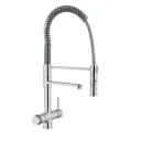 3-Wege-Armatur LUXURY PURE 45 cm Spiralfeder in Chrom