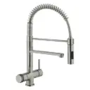 3-Wege-Armatur LUXURY 56 cm Spiralfeder in Edelstahl massiv